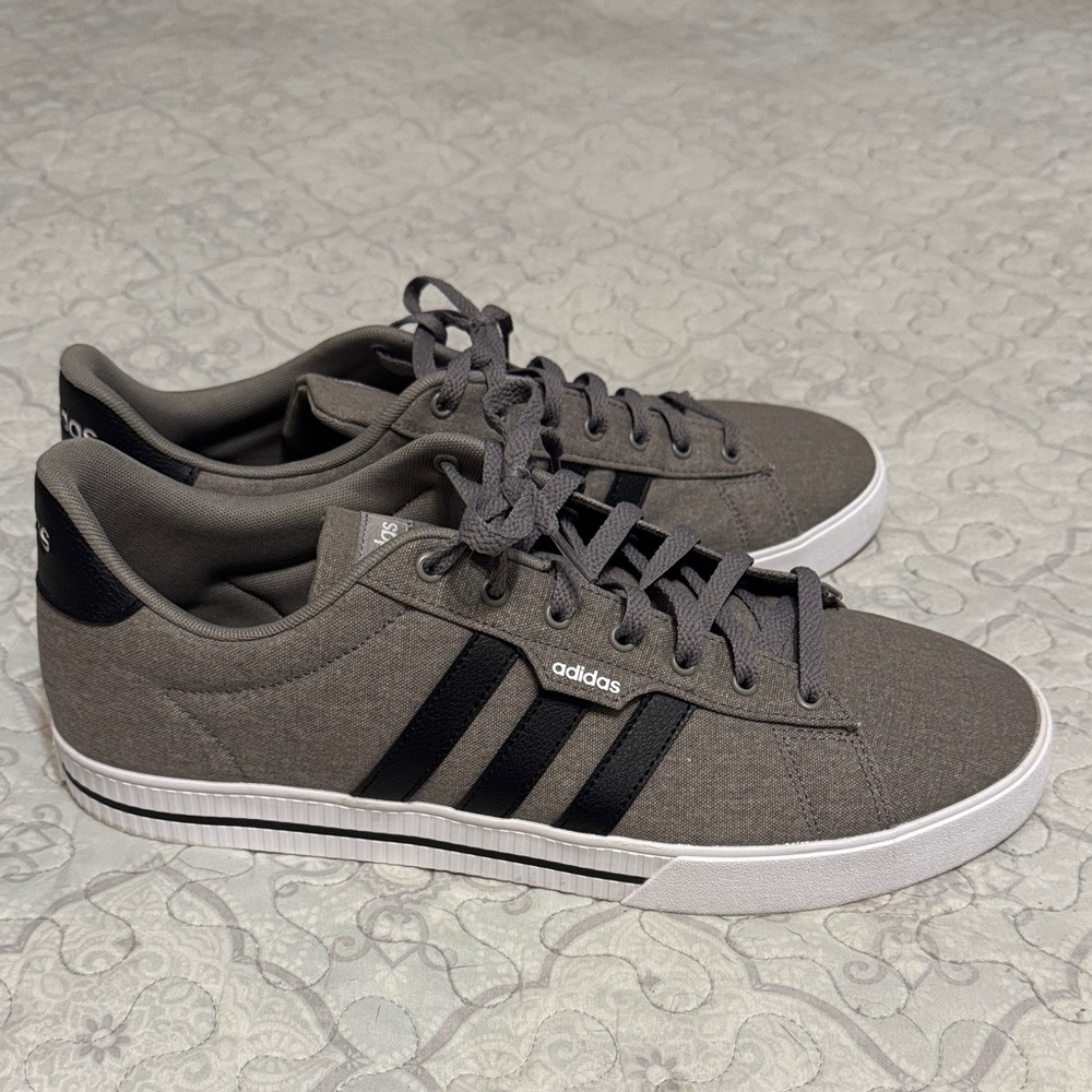 Adidas Men's Charcoal and Black Sneakers